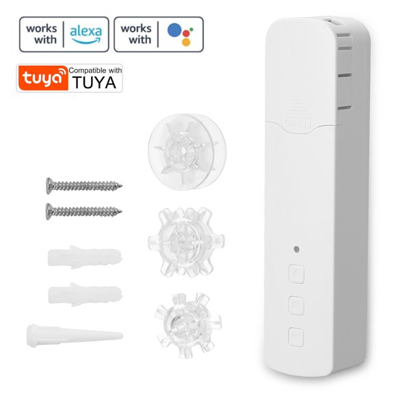 Walmeck WIFI M515EGWT Intelligent Pull Bead Curtain Motor Intelligent Home Household Life Hotel Electric Curtain Motors Mobile APP Control Voice Control Quiet Compatible with Home