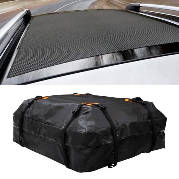 Walmeck Waterproof Cargo Bag Car Roof Cargo Carrier Universal Luggage Bag Storage Cube Bag for Travel Camping with -slip Mat