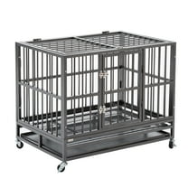 Walnest 36"HHeavy Duty Dog Cage with Tray, Double Door