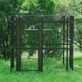 thumbnail image 1 of Walnest (87in)Extra Large Birdcage Heavy Duty Bird Aviary with 2 Feeding Bowls& Feedable Door for Parrot Eagle Pigeon Hornbill(black), 1 of 7