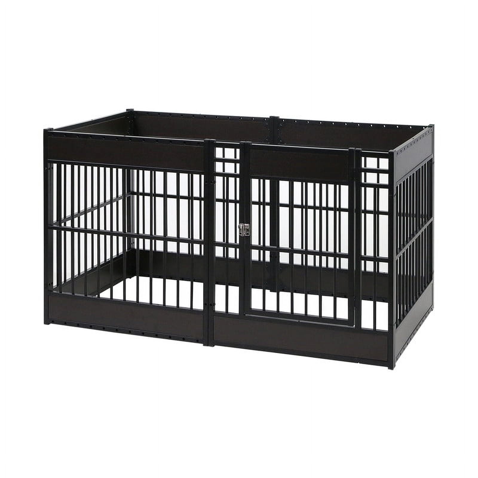 Walnest Dog Playpen,6 Panels Dog Pen,31.5" Height Foldable Dog Fence Exercise Pen with Doors, Furniture Style Pet Puppy Playpen for Indoor and Outdoor Use