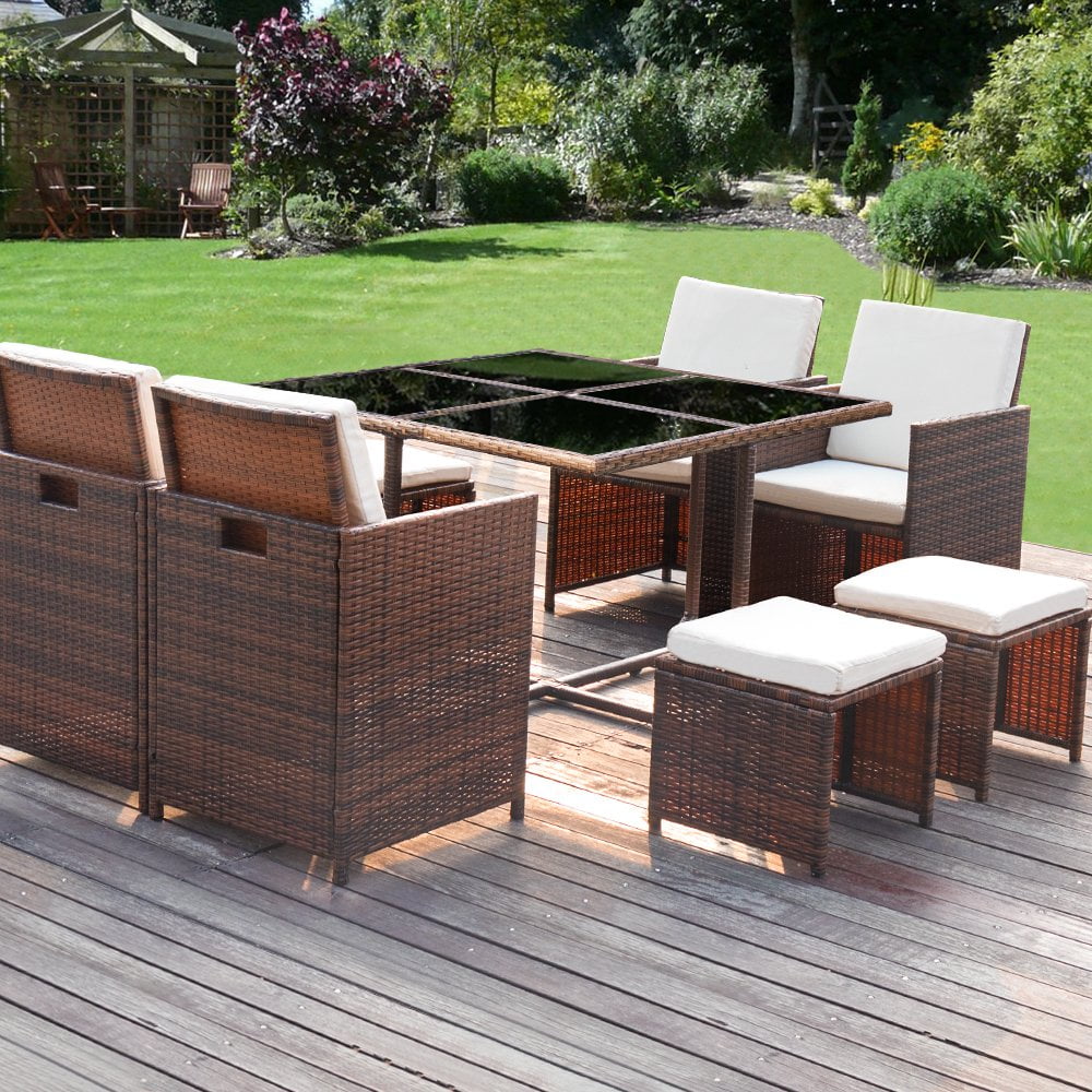 Walnew 9 outlet piece patio set