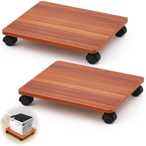 Walnut 13.8 x 11.8 x 2.4 Inches 1 Pack Under Desk Printer Stand