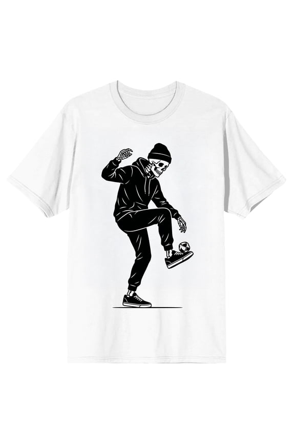 Walnut & 39th Skeletal Footbag Stall Unisex Adult Graphic Tee DTG Front Print Short Sleeve Crew Neck Cotton T-Shirt-XXL