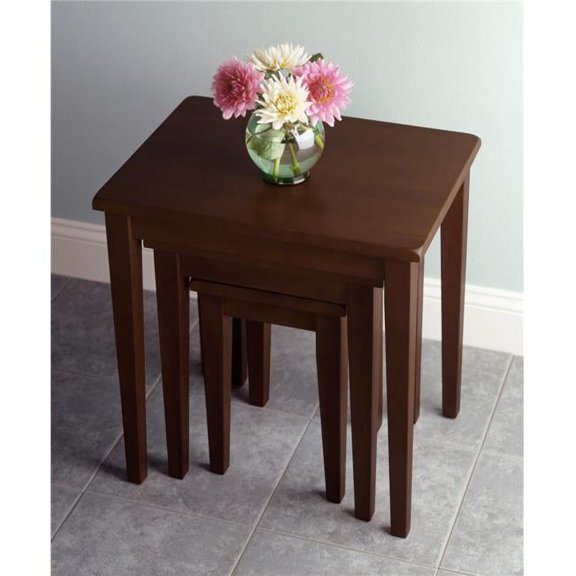 Walnut Beechwood TABLE NESTING 3PC