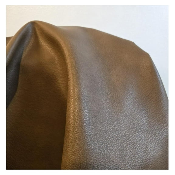 Walnut Brown Soft Faux Leather Fabric PU (Peta Approved Vegan) Leather by The Yard Synthetic Pleather 0.9 mm Nappa 4 Yards (144 x 54 inch) Soft Smooth Upholstery (Walnut, 4 Yard (144"x54")