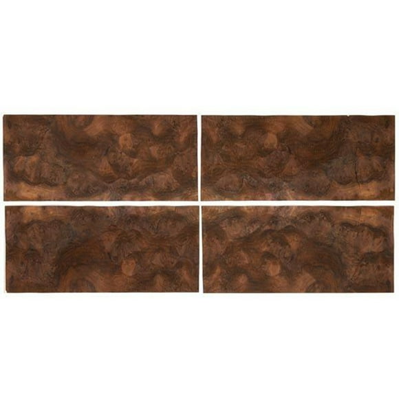 Walnut Burl 4 Way Match Veneer Pack, 8X18 4Pc