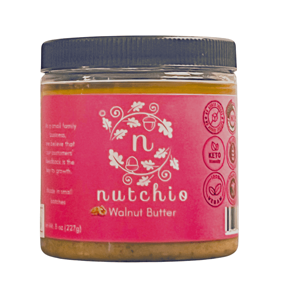 Nutchio Walnut Butter, 100% Walnuts, 8 oz