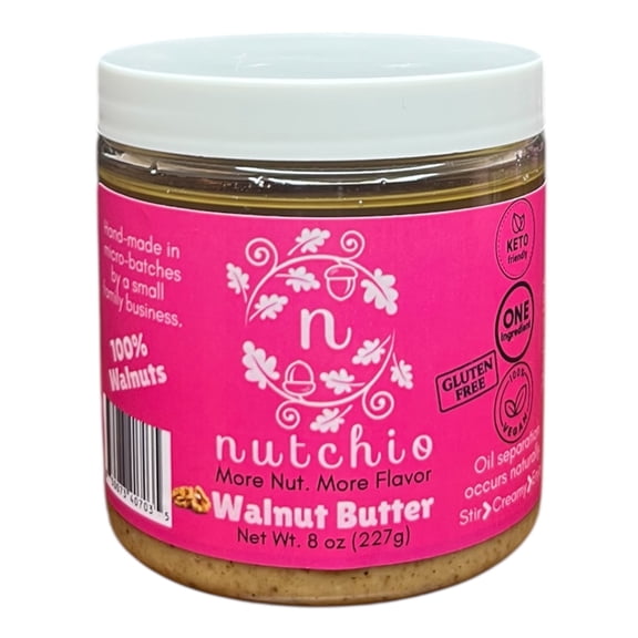 Nutchio Walnut Butter, 100% Walnuts, 8 oz