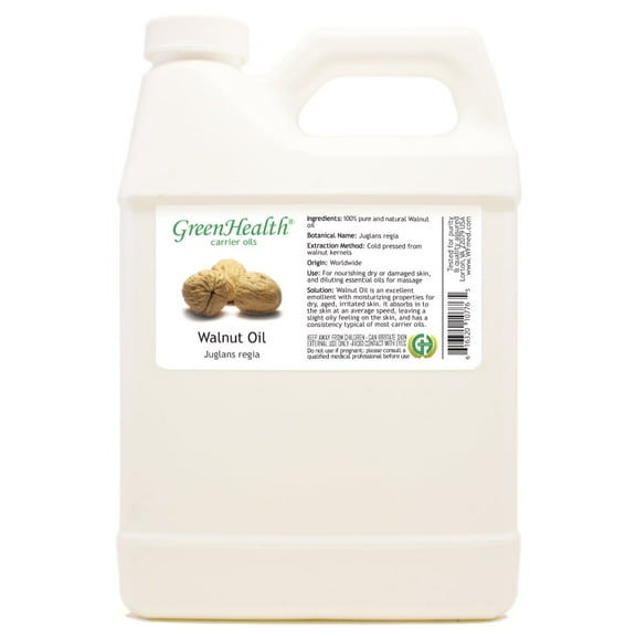 GreenHealth Walnut Carrier Oil 32 fl oz White Plastic Jug with Cap
