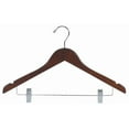 thumbnail image 1 of Walnut & Chrome Flat Combination Hanger, 1 of 1