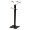 thumbnail image 1 of Walnut & Chrome Wood & Metal Coat & Hat Suit Valet Stand Organizer Rack, 1 of 4