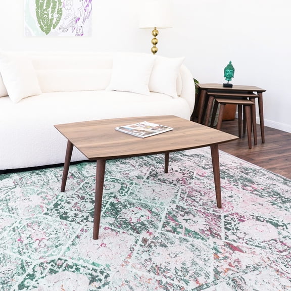 Walnut Console Table - Solid Wood, Sleek Design Centerpiece Desk Elegant Workspace