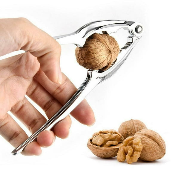 Walnut Cracker Tool Metal Handheld Nutcracker For Nuts And Shellfish Silver