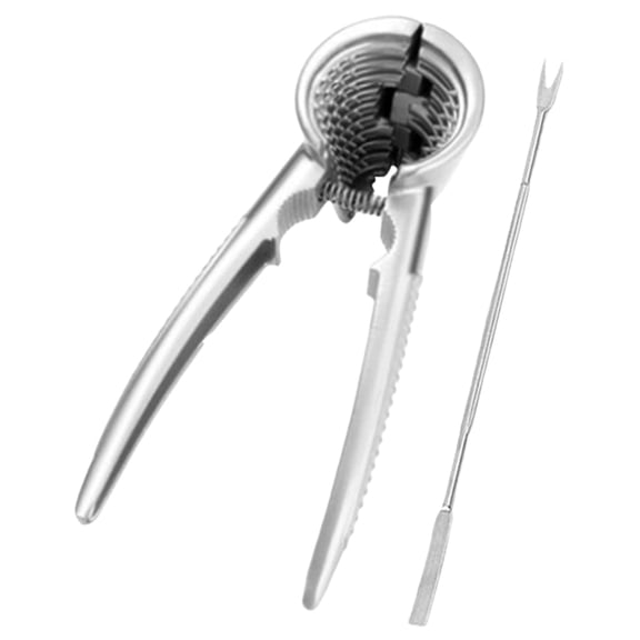 Walnut Cracker Tool - Nut Crackers Pecan Nutcracker Walnuts Plier with Non-slip Handles Heavy Duty Crab Cracker Tool with Good Grip 1pcs Picks Included