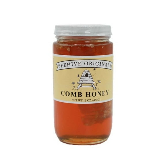 Walnut Creek Beehive Originals Honey Comb, Unfiltered 16 oz Glass Jar
