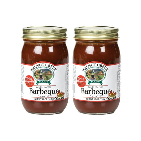 Walnut Creek Foods Apple Butter Barbeque Sauce - Spicy Chipotle, 2 Jars
