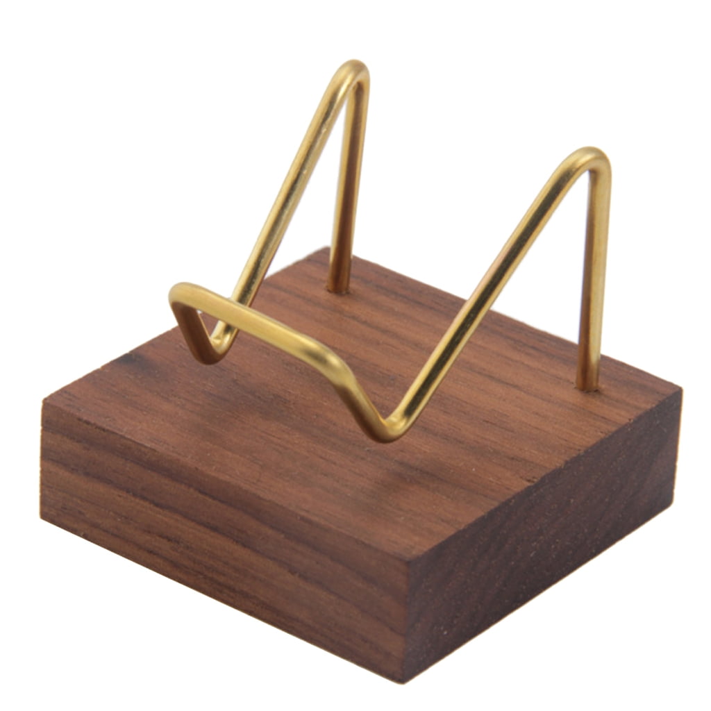 Walnut Crystal Display Holder Collectible Decorative Rack Accessory