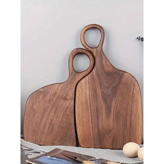 Walnut Cutting Board Set of 2, Handmade Wooden Kitchen Cutting Boards for Food Preparation, High-Quality Wood Prep Board Accessories for Couples and Home Chefs
