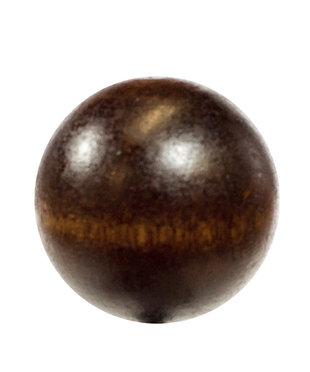 Walnut Dark Wood Ball Lamp Finial 1.45" Height