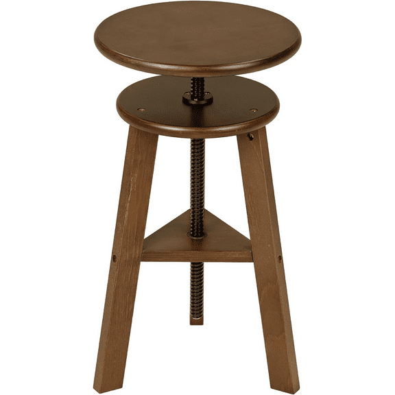 Walnut Drafting Stool with Solid Beech Wood, Height Adjustable Artist Studio Stool, Bar Stool, Office & Kitchen Stool, Perfect for Studio, Home Use, Bars