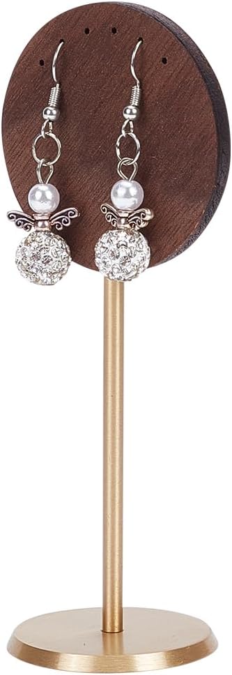 Pandahall 18 Pairs Walnut Wood Earring Studs – 3 Sizes DIY Earring Making Kit With Stainless Steel Nuts-334452
