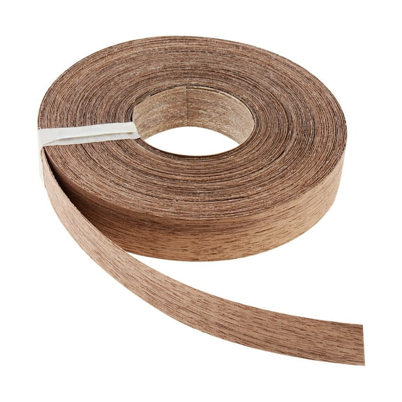 Walnut Edge Banding 3/4 inch Width * 50 ft Length Pre Glued Real Wood Tape Banding for Furniture Restoration / Cabinet Repair, Flexible Edge Banding
