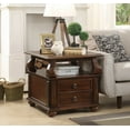 thumbnail image 1 of Walnut End Table with 2-Drawer Storage and Inviting Walnut Finish, 1 of 8