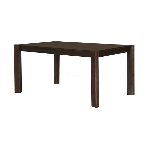 Walnut Expandable Dining Table for 8, Solid Wood Farmhouse Table with Extension Leaf, Modern Rustic Kitchen Table for Small Space