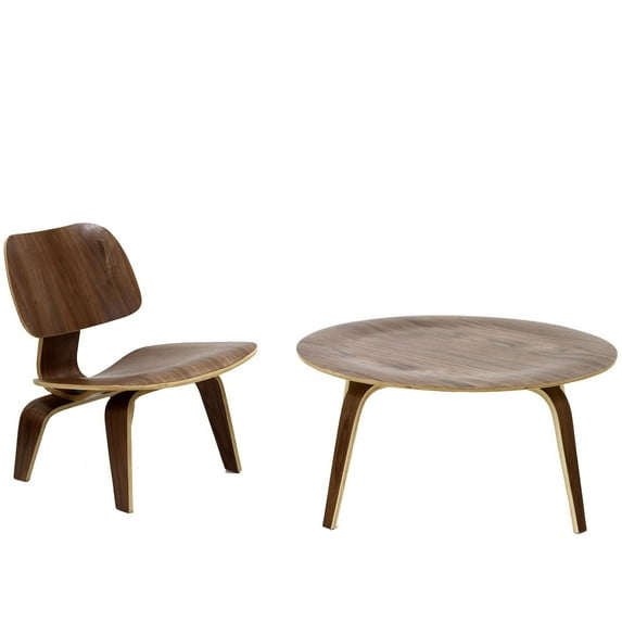 Walnut Fathom 2 Piece Living Room Set