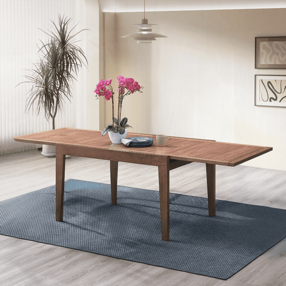 Walnut Finish | Extendable Dining Table for 4 | Modern Kitchen Furniture