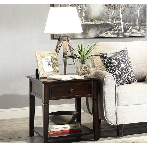 Walnut Finish Look - Shelf for Showcasing Decor - Bedroom Decoration - Combine Function and Elegance