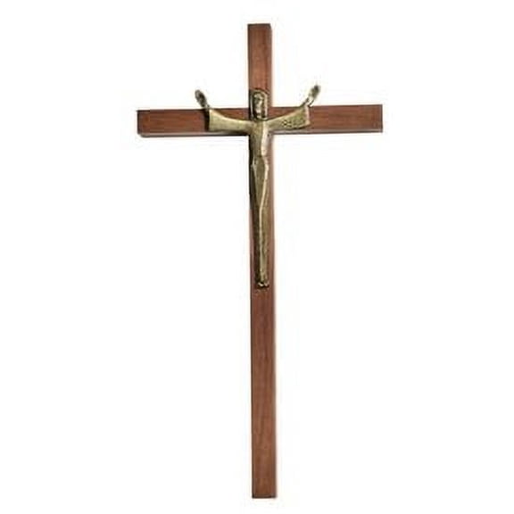 Walnut Finish Risen Christ Wall Cross