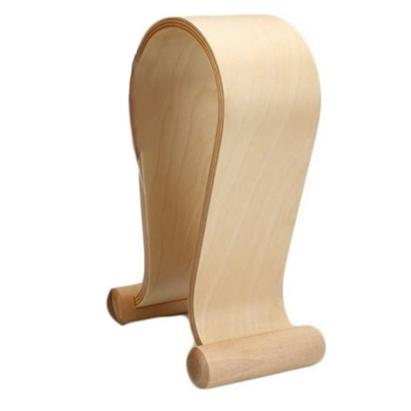 Walnut Headset Nature Walnut Gaming Headset Holder with Solid Heavy Base for All Headphone Sizes
