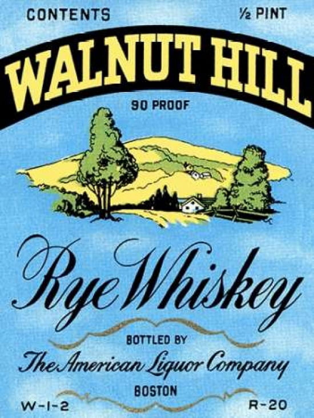Walnut Hill Rye Whiskey Canvas Art - Vintage Booze Labels (18 x 24)