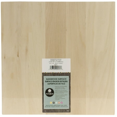Walnut Hollow Basswood Artists Canvas, 12 x 12 x 1-3/4 Inches