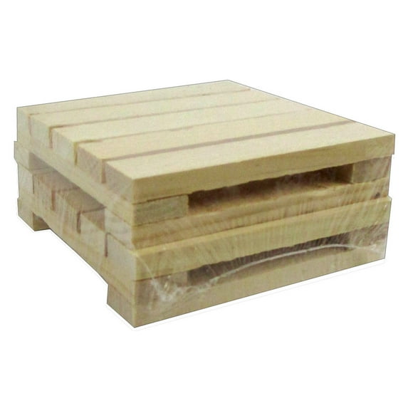 Walnut Hollow Pallet Pine Coaster 4.25x4.25" 2pc