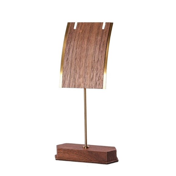Walnut Jewelry Storage Rack - Pendant Necklace Hanger & Earring Display Stand for Organizing Jewelry