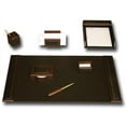 thumbnail image 1 of Walnut & Leather 7-Piece Desk Set, 1 of 8