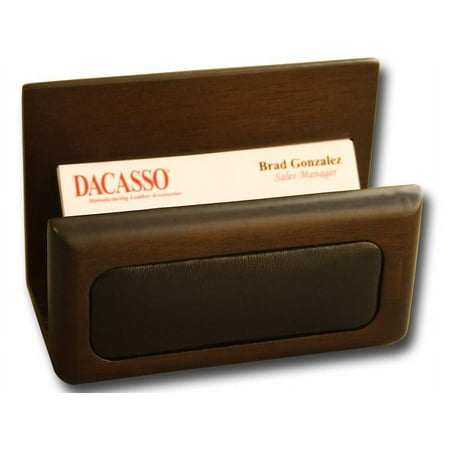 Walnut & Leather BusIndia - INess Card Holder