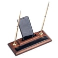 thumbnail image 1 of Walnut & Leather Cell Phone Holder Pen Stand, 1 of 1
