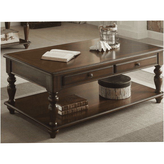 Walnut Lift Top Coffee Table with Storage Shelf, Lift Top Design, 2 Storage Compartments, Open Bottom Shelf for Living Room