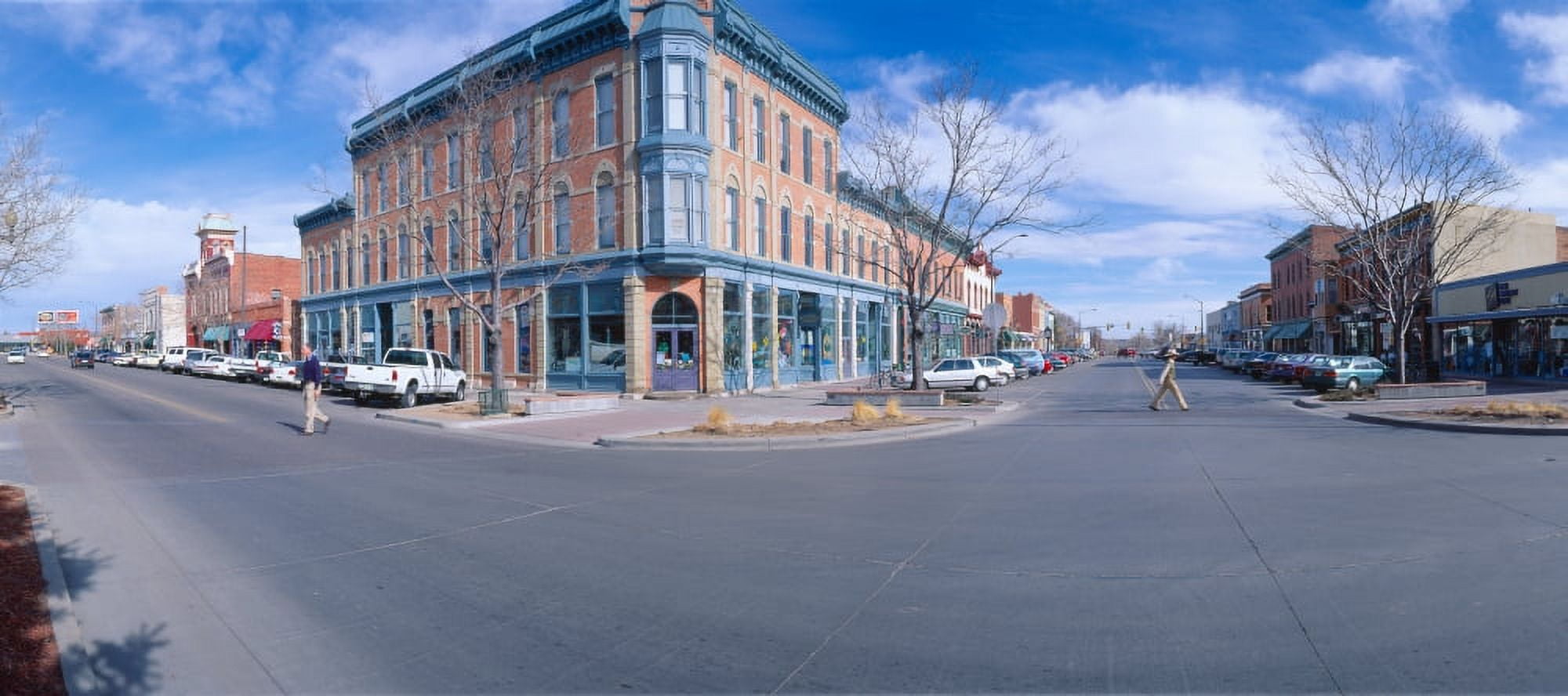 Walnut & Linden Streets Fort Collins (inspired Disneylands Main St USA) New York Canvas Art - Panoramic Images (27 x 9)