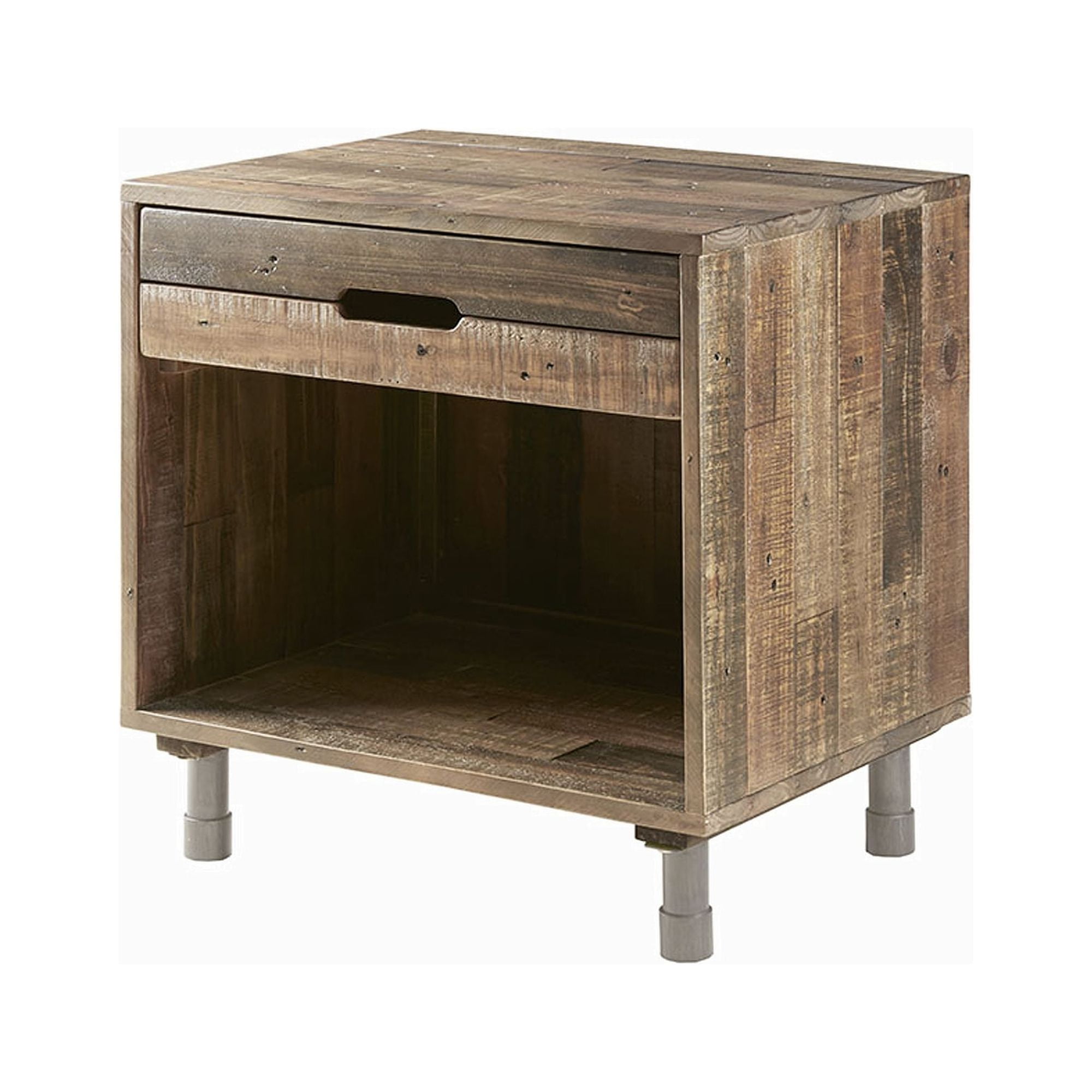 Walnut Nightstand with 1drawer 1Shelf