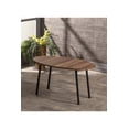 thumbnail image 1 of Walnut Oval Coffee Table with Black Metal Legs, Modern Style Coffee Table, Modern Round Coffee Table for Living Room,Modern Oval/Round Side Table,Coffee Tables For Living Room,Accent table, 1 of 4