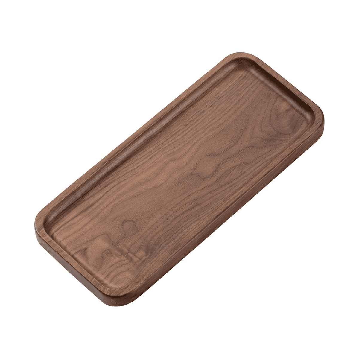 Walnut Serving Tray Solid Wood Small Tray Rectangle Platter Bathroom