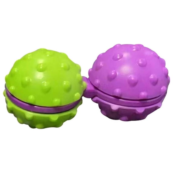 Walnut Shaped Massage Decompression Ball - Connected Double Ball Fingertip Massager with Bearing Rotation - Stress Relief Hand Massage Tool for Office, Home Z