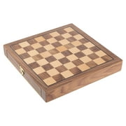 Walnut Style Chess Set - Magnetized Wood with Staunton Wood Chessmen