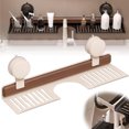 thumbnail image 1 of Walnut Suction Cup Bathroom Shelf-Over Faucet,Wall Mounted Sink Organizer, Removable Wood Faucet Storage Rack,Sleek Bathroom Organizers and Storage Caddies Soap Holder, 1 of 6