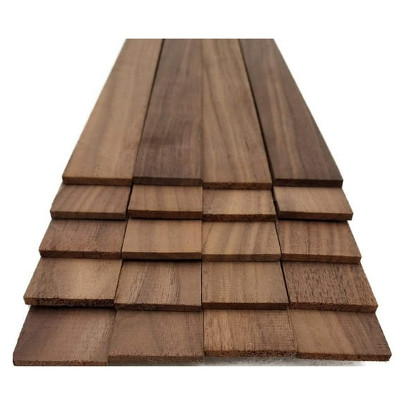 Walnut Thin Sawn Lumber Board Blank - 1/8" x 1.5" x 18" (20 Pcs)